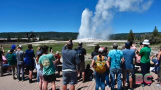 A woman sustains leg burns after straying from Yellowstone trail