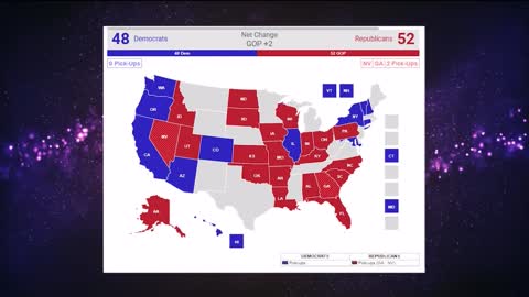 Liberal Hivemind Real Clear politics is predicting a gop senate 52R-48D pick ups in NV GA