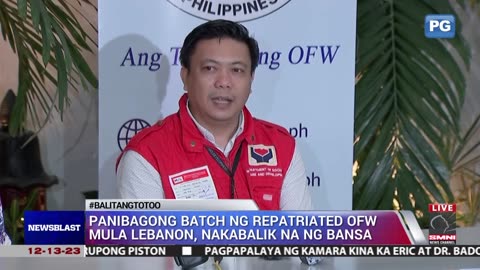 Panibagong batch ng repatriated OFW mula Lebanon, nakabalik na ng bansa