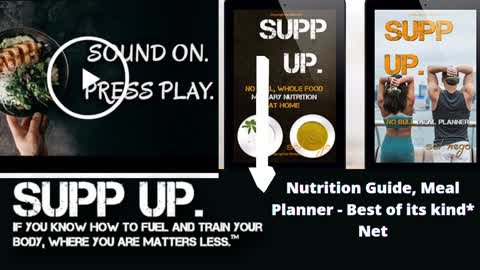 SUPUP Nutrition Guide, Meal Planner - Best of its kind*