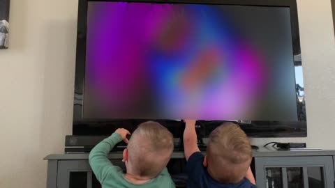 Twins Think They Can Pause a TV like an iPad