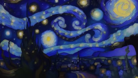 Abstract Starry Night with Movement Loop