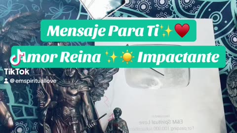 Amor Reina 👑♥️Impactante ✨ Mensaje Para Ti ✨ #tarot god #afirmaciones #shortsvideo