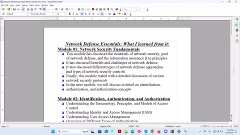 Course Review.. Module 1: Network Security Fundamentals