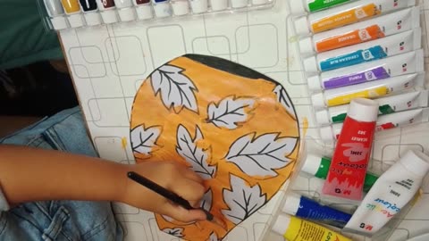 How to paint easy painting on paper urn ⚱️#creativity#trending#viral