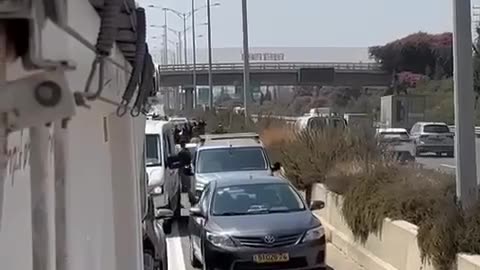 An unusual security incident on Route 6 (a main highway in Israel): a vehicle