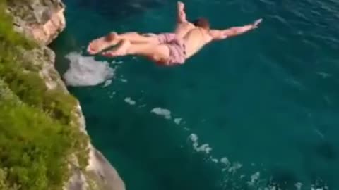 MOST BEAUTIFUL CLIFF JUMP SLOW MOTION