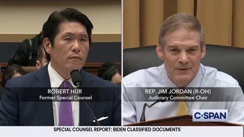 "Rep. Jim Jordan Questions Robert Hur on Biden's Motive