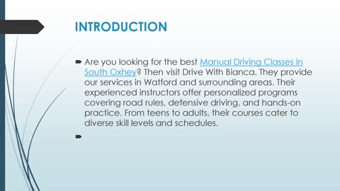 Get The Best Manual Driving Classes in South Oxhey.