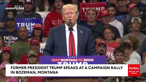 Trump Takes Aim At 'Very Freakish' Tim Walz At Rally In Bozeman, Montana