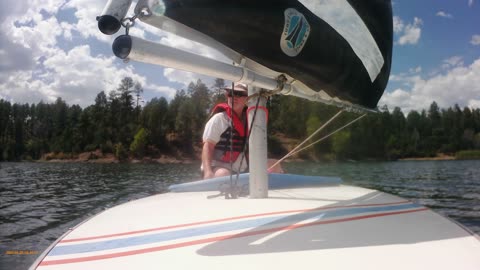 Carl sailing sunfish Lynx Lake 9/10/24 #3