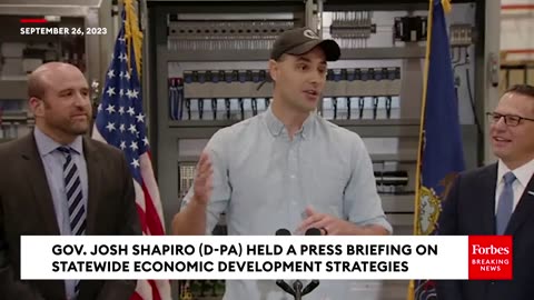 Gov. Josh Shapiro Announces New Pennsylvania Economic Development Strategies At Press Briefing