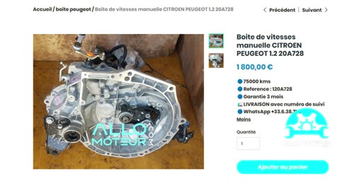 ALLOMOTEUR.COM - Boite de vitesses manuelle CITROEN PEUGEOT 1.2 20A728