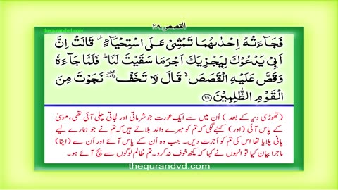 Holy Quran - Para 20 Juz 20 Am man khalaq HD Quran Urdu Hindi Translation