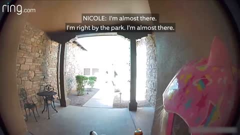 Girl Running From Bobcat Caught On RING Doorbell