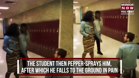 US Viral Video: High School Student Pepper Sprays Teacher Twice For Taking Her Phone | US News