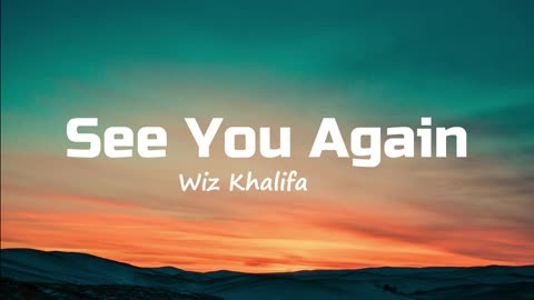 WIZ KHALIFA See You Again