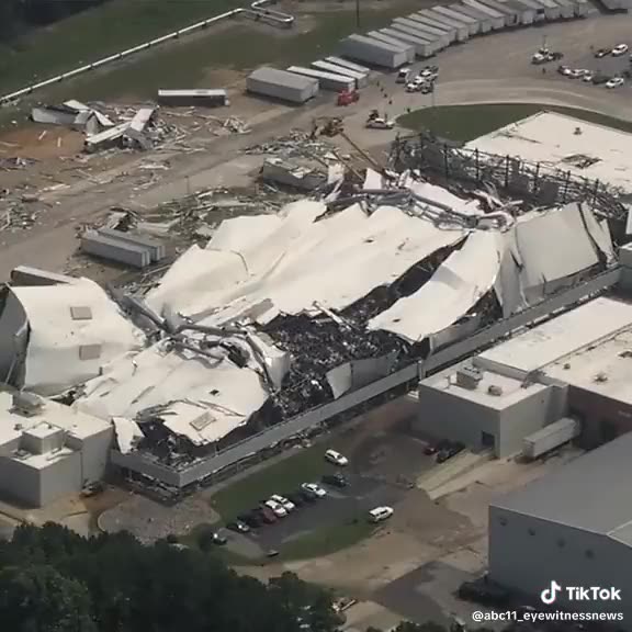 Pfizer building was destroyed today by a tornado in Rocky Mount, NC