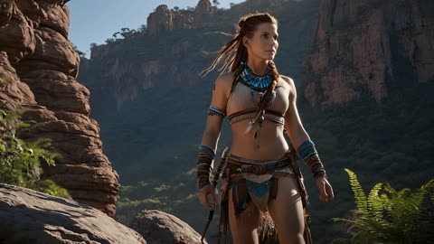 POSH - AI generated Sandra Bullock as Aloy in Horizon Zero Dawn