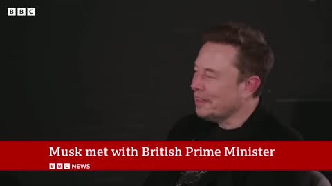 Elon Musk tells Rishi Sunak that AI will put an end to work - BBC News