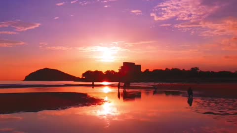 A Beautiful Evening at Chichibugahama, Mitoyo: Low Tide Magic | 4K Visual Experience