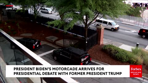 BREAKING NEWS- Biden's Motorcade Arrives At The First Presidential Debate With Trump