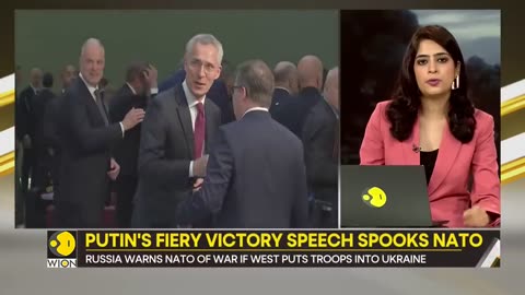 Russian President Vladimir Putin in his election victory speech