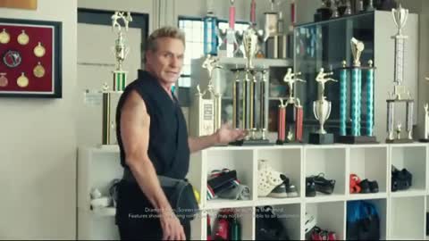 John Kreese (Martin Kove) with Koala Kai (Intuit QuickBooks Commercial 2020)