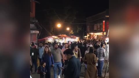 Murree Mall Road Night Views Pakistan