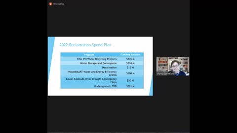 Southern California Water Dialogue meeting, Jan 26 2022. Federal Infrastructure Funding