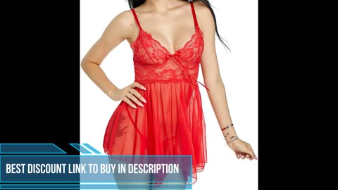 Women Sexy Lace Lingerie Babydoll Mesh Chemise Strap Nightie Nightdress Sleepwear