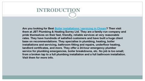 Looking for the best Boiler installations / servicing in Cheam