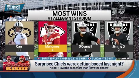 Chiefs booed, Mahomes talks Brady & 49ers give KC bulletin board material NFL FIRST THINGS FIRST