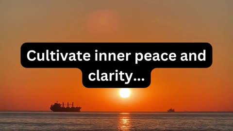 Cultivate inner peace and