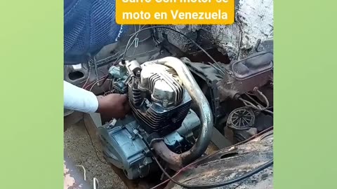 Car with a motorcycle engine in Socialist Venezuela