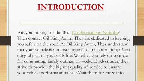 Best Car Servicing in Nirimba