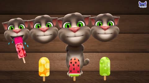 Talking Tom - Eating popsicles funny sounds and video