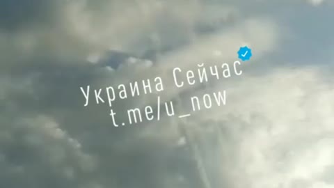 A falling Ukrainian missile from one of the air defense systems guarding the airspace of Kyiv.