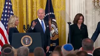 Harris Tells Biden "Let's Go" Before He Can Answer Another Question