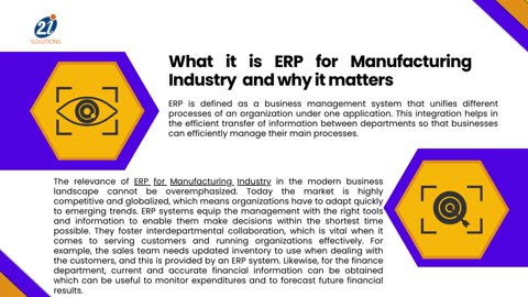 ERP for Manufacturing Industry | ERP Software for Manufacturing Business