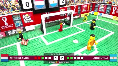 Netherlands vs Argentina 3-4 (2-2) World Cup 2022 Quarter-Final Full Penalty Shootout Lego Football