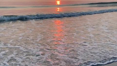 beautiful sunset on the beach just look at it