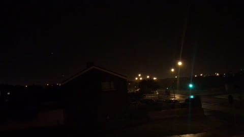 Fork Lightning During Thunderstorm in Waterford City Ireland