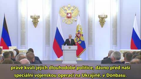 Originál. CZ titulky! Prezident Putin, 30.9.2022. Sjednocení s Ruskem.