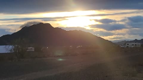 Clouds on the Mountains in Quartzsite, Arizona