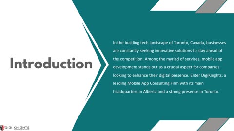 Unveiling DigiKnights- Your Trusted Mobile App Consulting Firm in Toronto, Canada