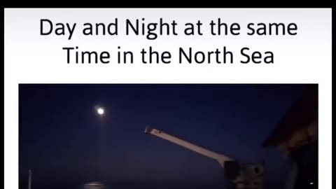 Day and night time at the same time in the North Sea