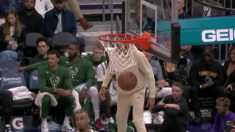 The Bucks bench reaction to Mason Plumlee hitting a lefty jumper 🤣