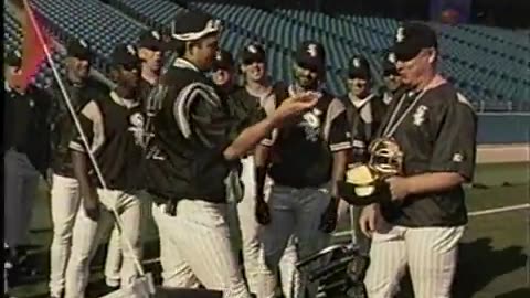 September 1997 - White Sox Teammates Razz Their Teammate, Catcher Ron Karkovice