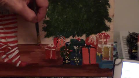 Christmas Time Acrylic Painting